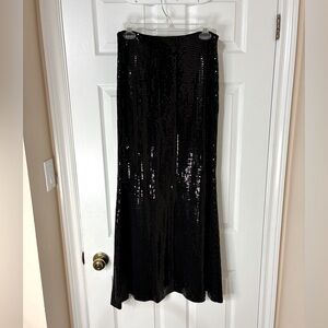 Puppets and Puppets Women’s Glamorous Black Sequin Maxi Skirt